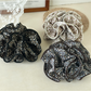 Gifty - Floral Trim Layered Ruffle Hair Scrunchie