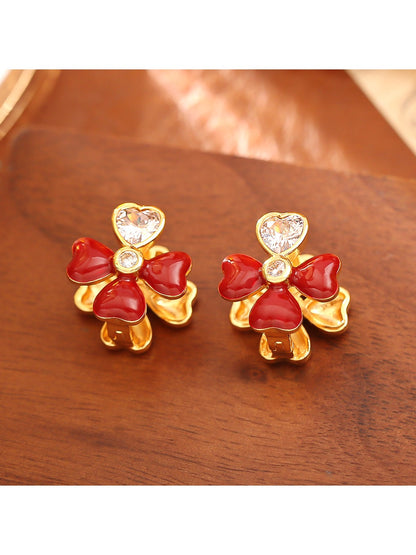 Earedge - Four Leaf Clover Resin Earrings
