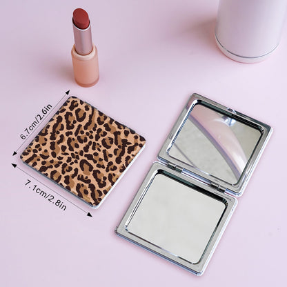 Mirroray - Retro Leopard Print Foldable Compact Mirror