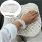 Lovra vintage wide irregular shaped bangle bracelet angled to show unique design