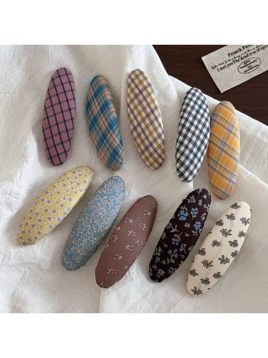 Beau - Irregular Oval Pattern Hair Clip