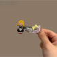 Beau cute cartoon hair clip featuring a smiling character with colorful details