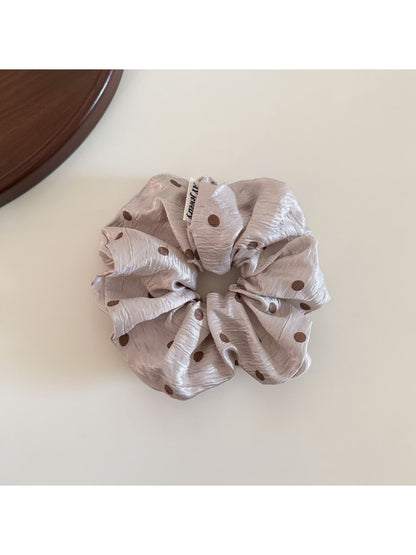 Gifty - Polyester Polka Dot Glossy Finish Scrunchie