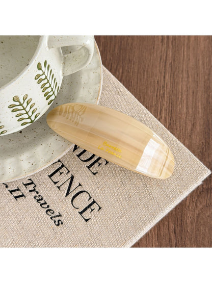 Beau - Modern Oval Acetate Alloy Hair Clip
