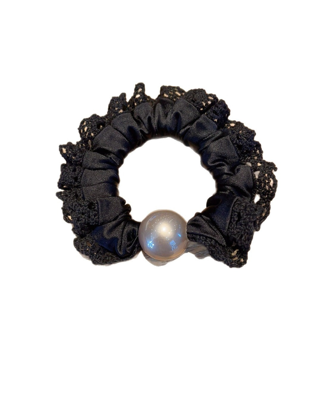 Gifty - French Lace Trim Hair Scrunchie