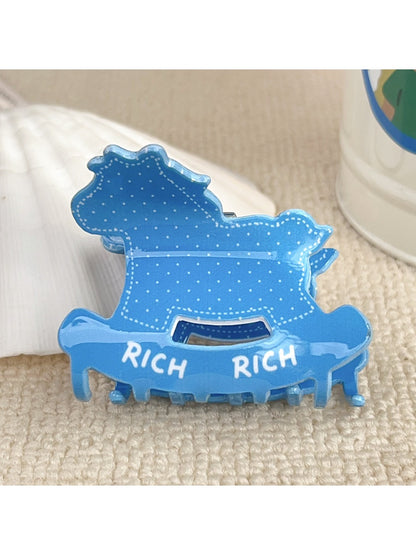Beau - Polka Dot Stool Shaped Claw Clip