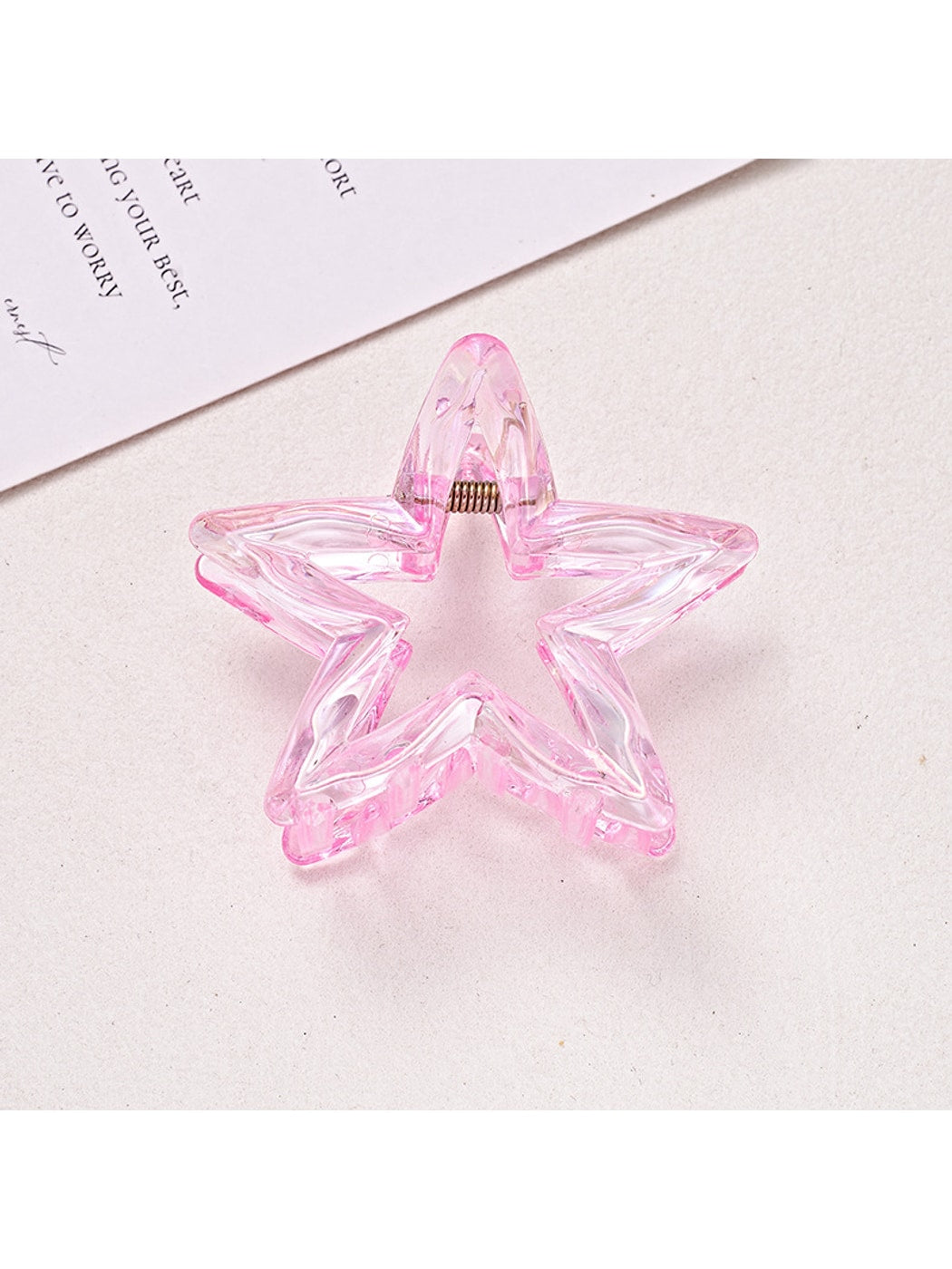 Beau - Transparent Star Shape Plastic Claw Hair Clip