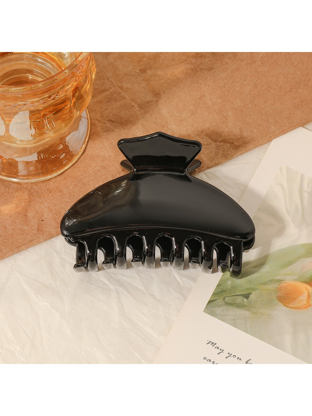 Beau - Leopard Print Half Round Claw Clip
