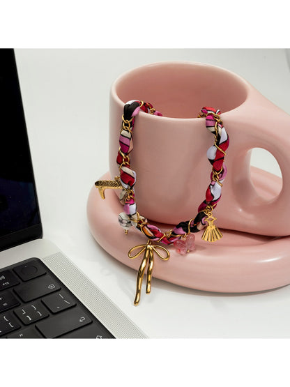 Earedge - Bohemian Ribbon Pendant Necklace