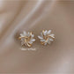 Earedge - Elegant Floral Petal Stud Earrings