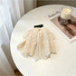 Beau - Layered Lace Trim Bow Ponytail Hair Clip