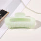 Beau - Glossy Marble Look Oval Hair Claw Clip
