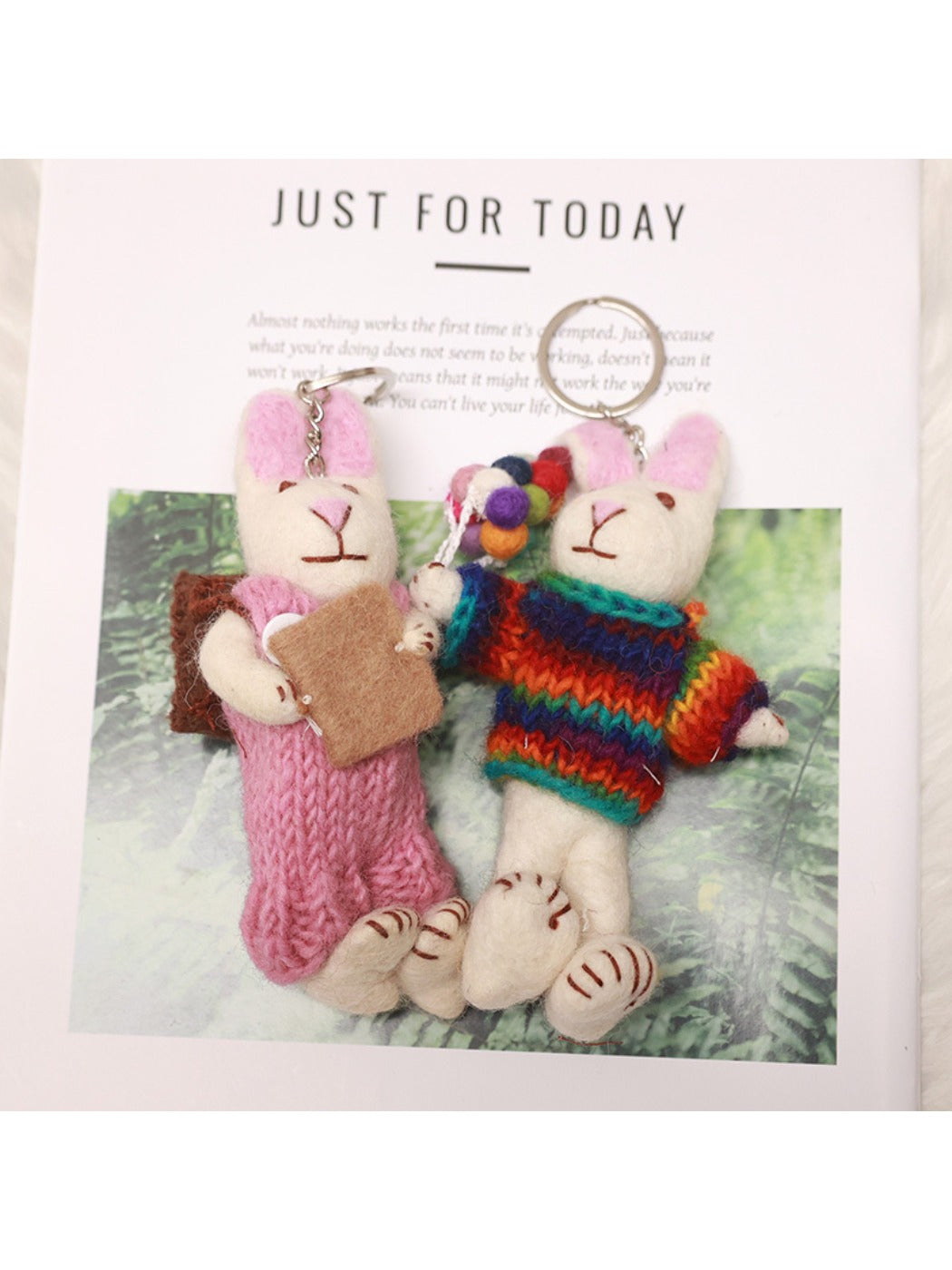 Feltery - Cute 3D Rabbit Doll Keychain Bag Charm