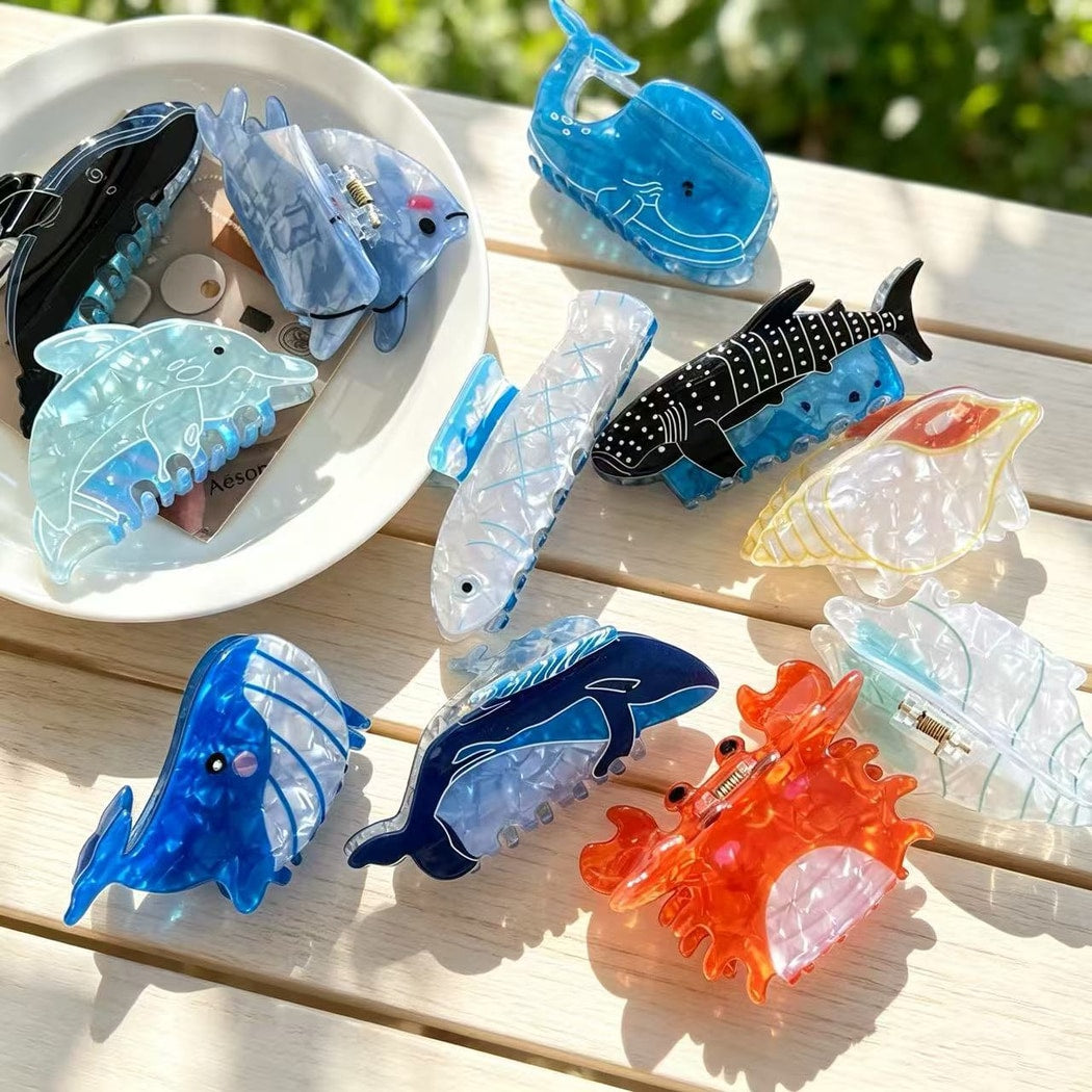 Beau - Ocean Animal Shape Acrylic Claw Clip