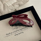 Beau - Alloy Detail Butterfly Shape Acetate Claw Clip