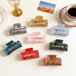 Beau - Rectangular Vintage Style Acrylic Claw Clip