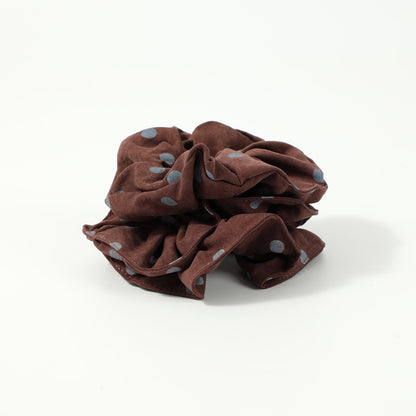 Gifty - Elegant Blue Polka Dot Hair Scrunchie