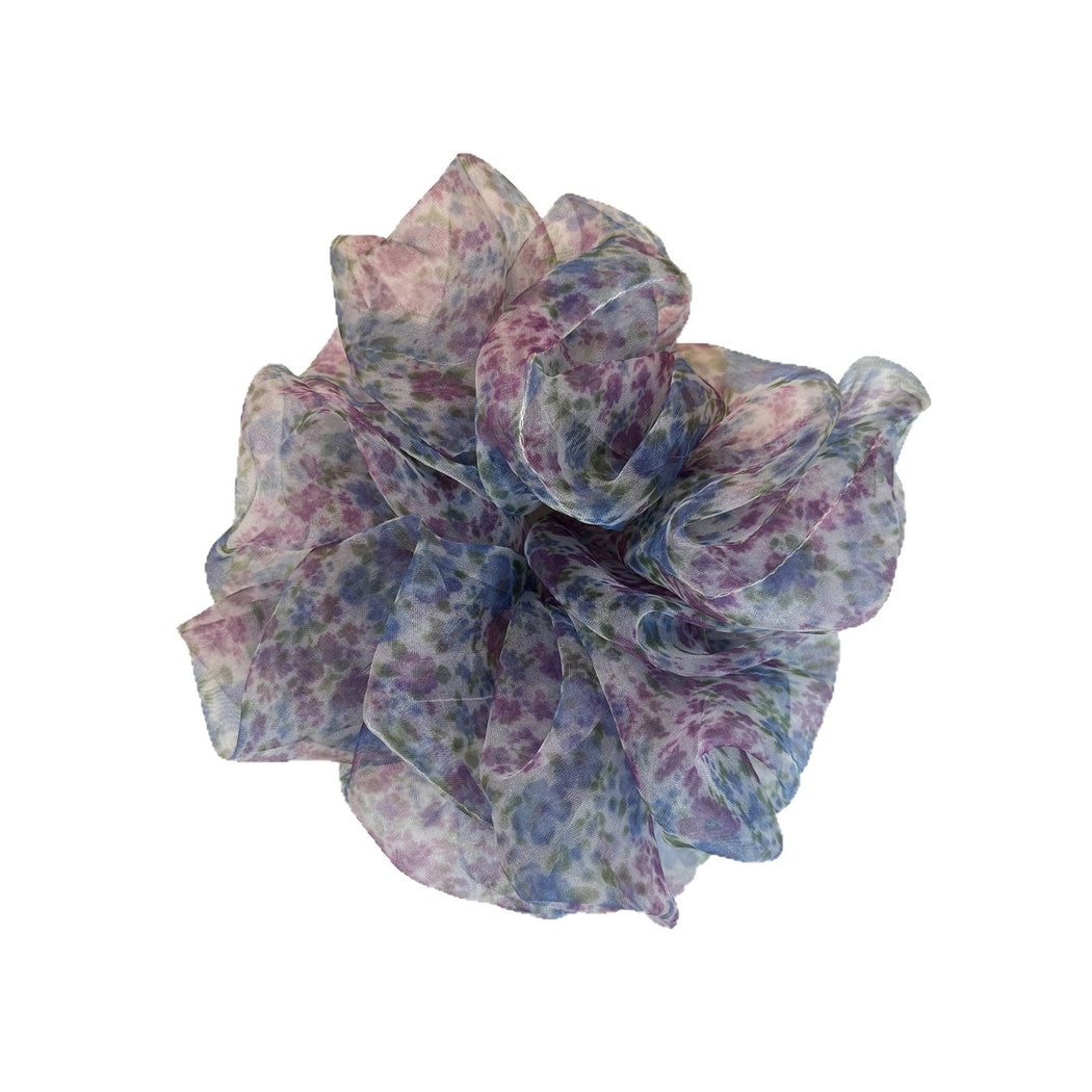 Gifty - Soft Floral Print Ruffle Scrunchie