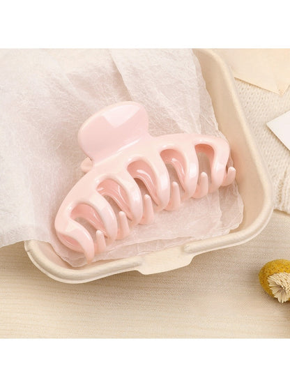 Beau - Solid Color Pumpkin Shaped Claw Clip