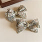 Beau - Floral Bow Spring Fabric Hair Clip