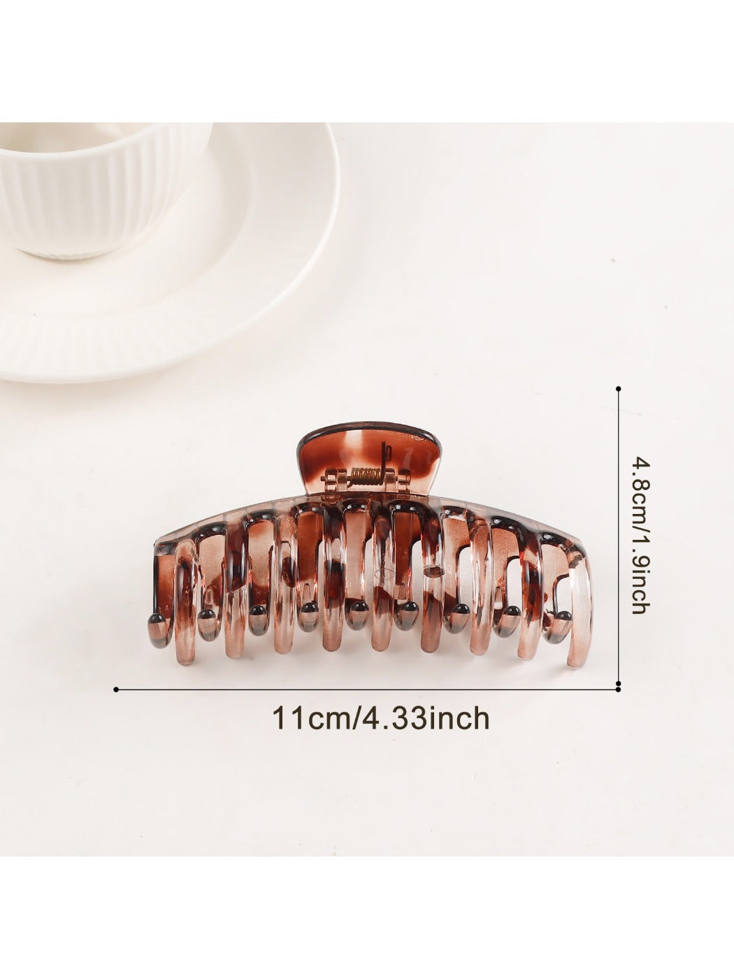Beau - Minimalist Taupe Hair Claw Clip