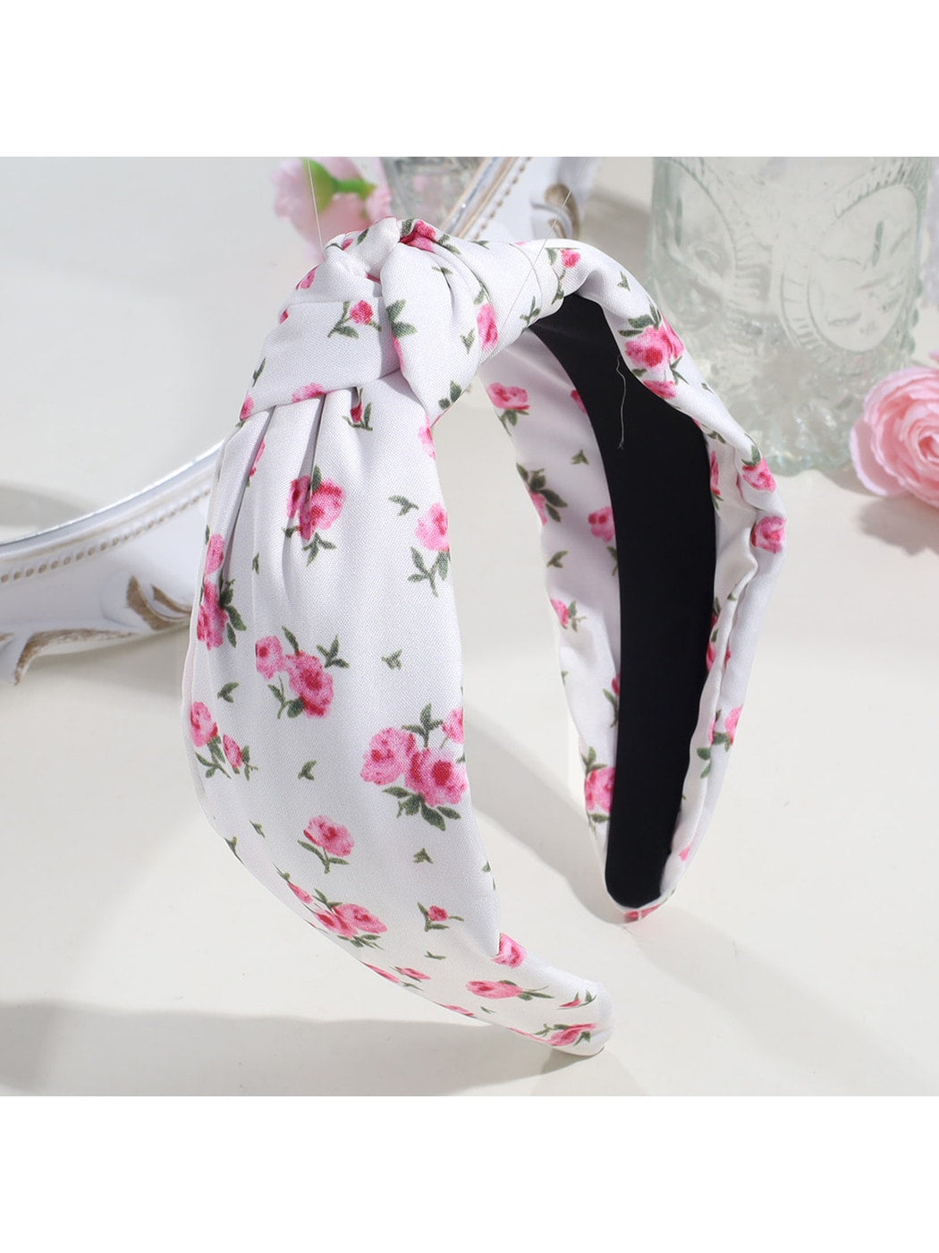 Gifty - Sweet Floral Print Knotted Fabric Headband