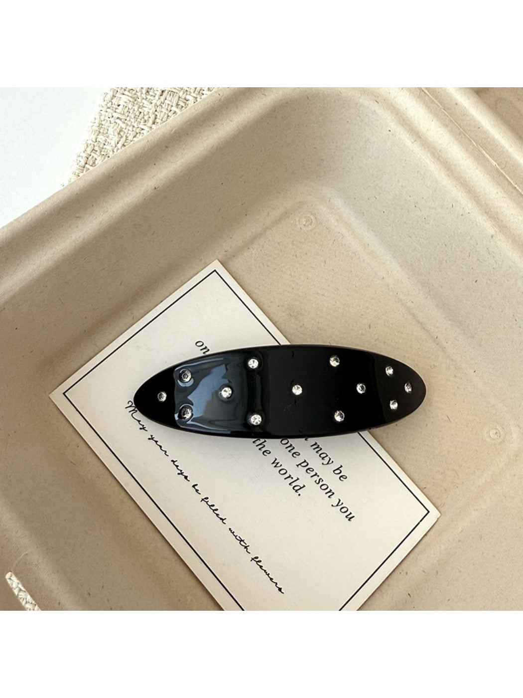 Beau - Chic Polka Dot Oval Hair Clip