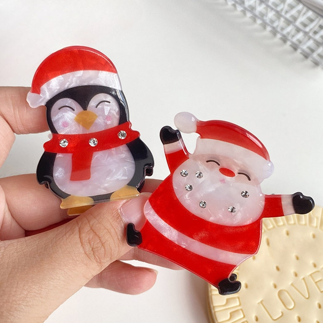 Beau - Christmas Santa Cartoon Claw Clip
