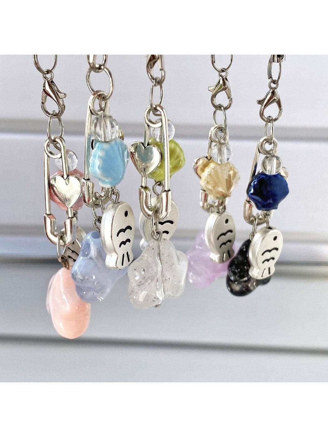 Keypus - Alloy Accent Star Fish Bag Charm Keychain