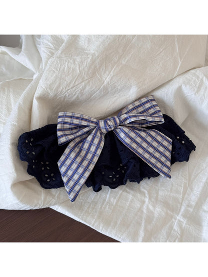 Beau - Irregular Lace Bow Design Hair Clip