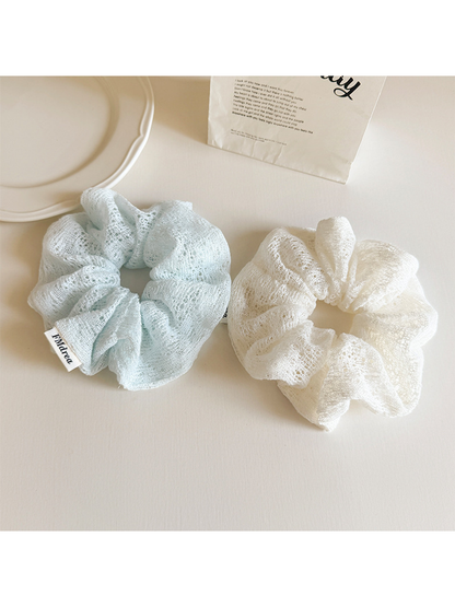 Gifty - Minimal Openwork Solid Color Scrunchie
