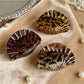 Beau - Vintage Leopard Print Shell Shaped Claw Clip