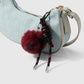 Keypus - Y2K Leopard Print Pom Pom Cherry Keychain