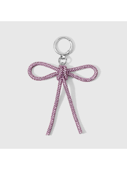 Keypus - Y2K Style Rhinestone Bow Bag Charm Keychain