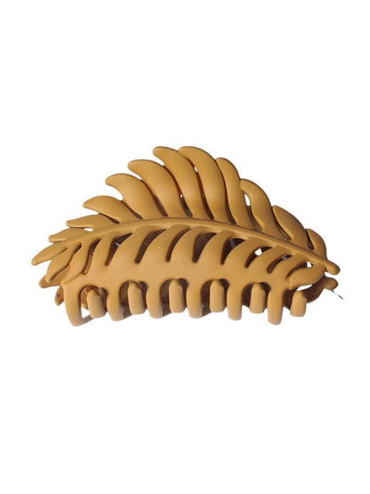 Beau hair clip shown from top angle emphasizing leaf design