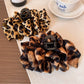 Beau - Vintage Leopard Print Pleated Claw Clip