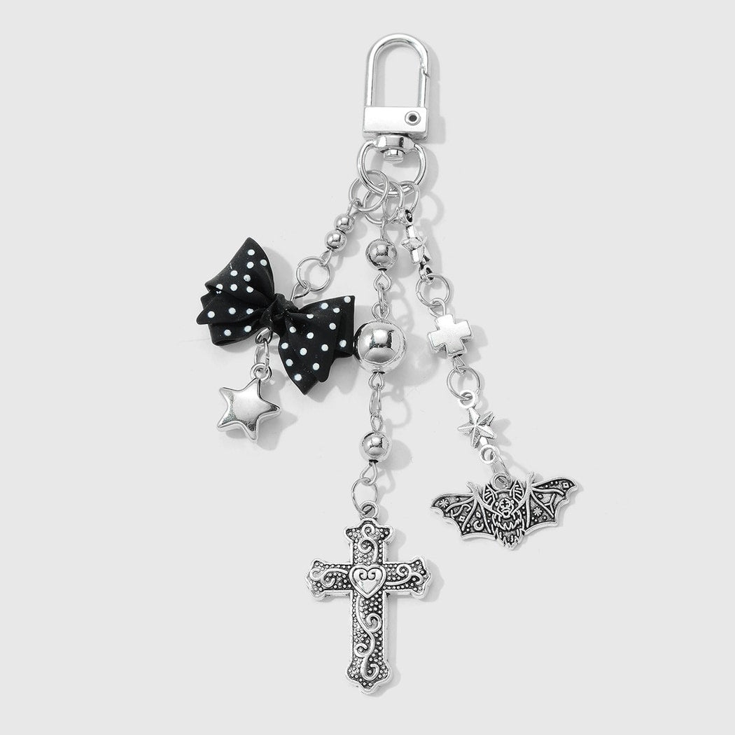Keypus - Halloween Vintage Bat and Cross Keychain