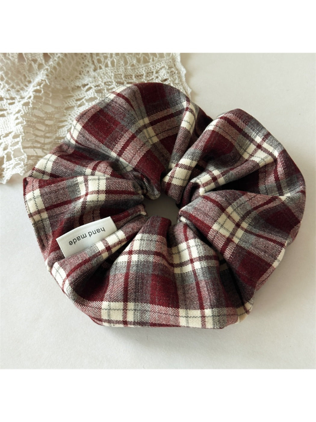 Gifty - Preppy Style Retro Plaid Scrunchie