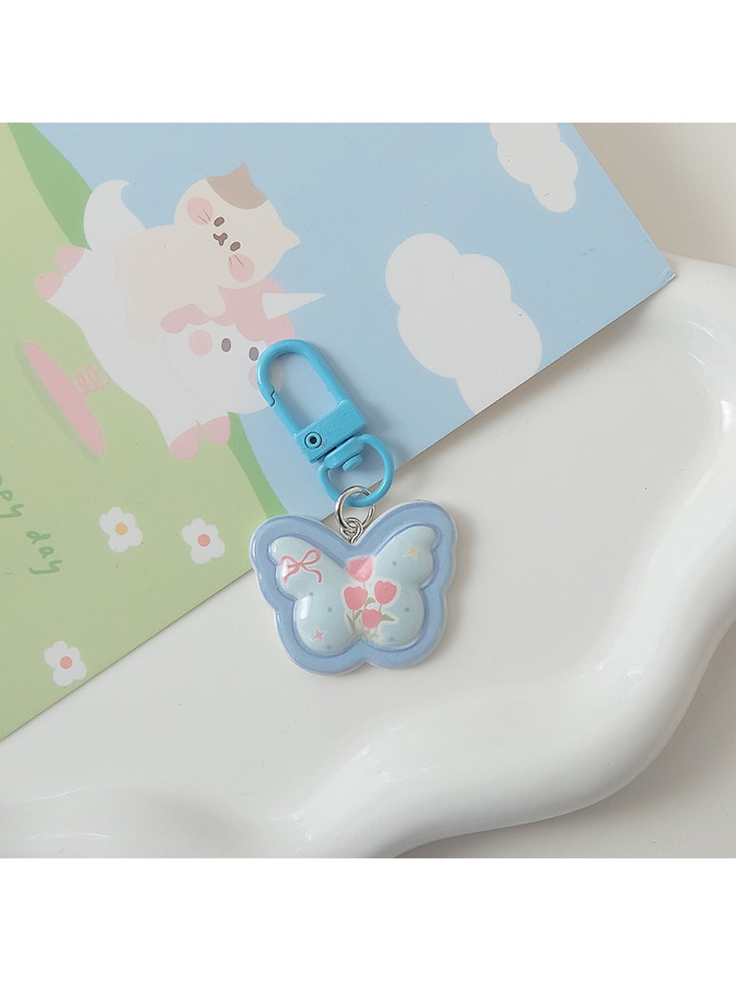 Keypus - Cute Minimalist Butterfl Shaped Keychain