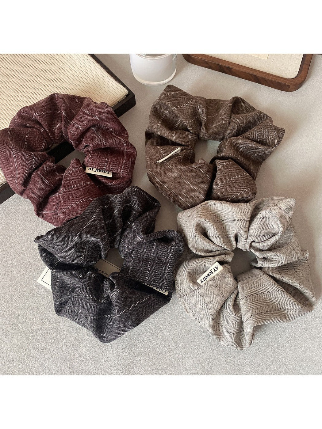 Gifty - Versatile Fabric Striped Scrunchie