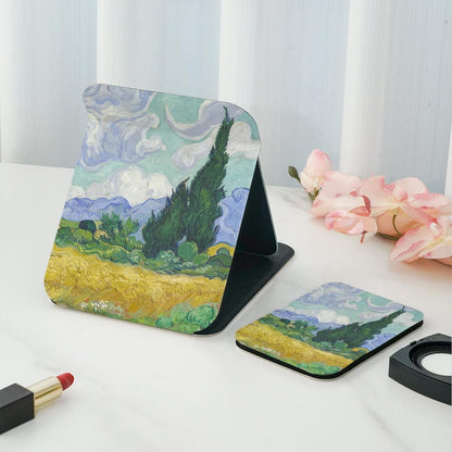 Mirroray - Floral Print Folding Desktop Makeup Mirror