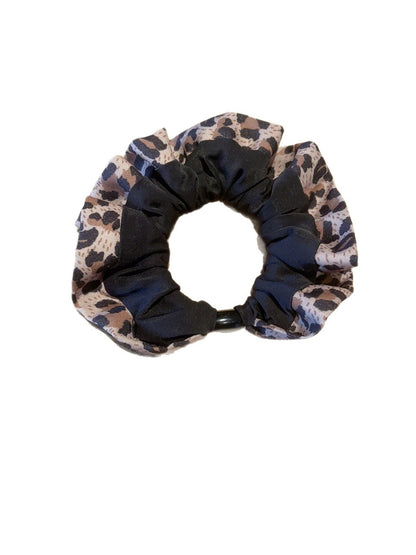 Gifty - Leopard Print Color-Block Scrunchie