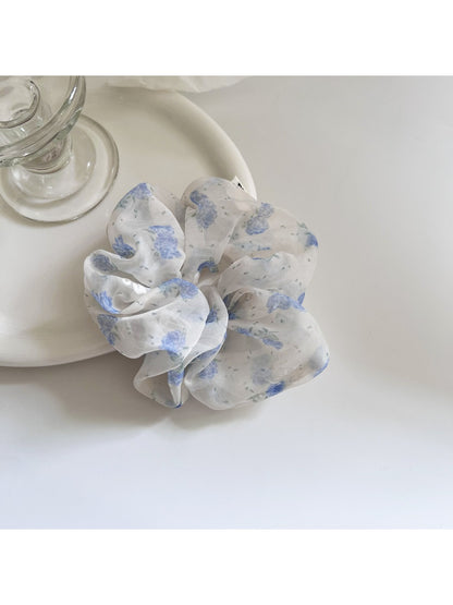 Gifty - Sweet Tulle Floral Print Bow Scrunchie