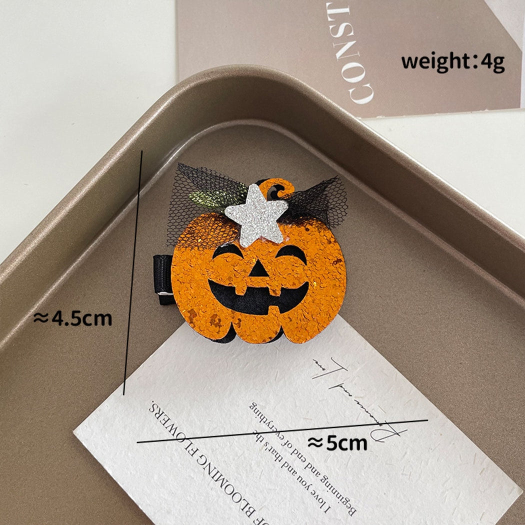 Beau - Halloween Style Funny Bow Pumpkin Hair Clip