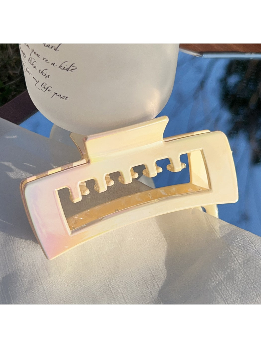 Beau - Gradient Plastic Square Shape Claw Clip