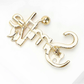 Brovia - Enamel Tooth Letter Alloy Accent Brooch Pin