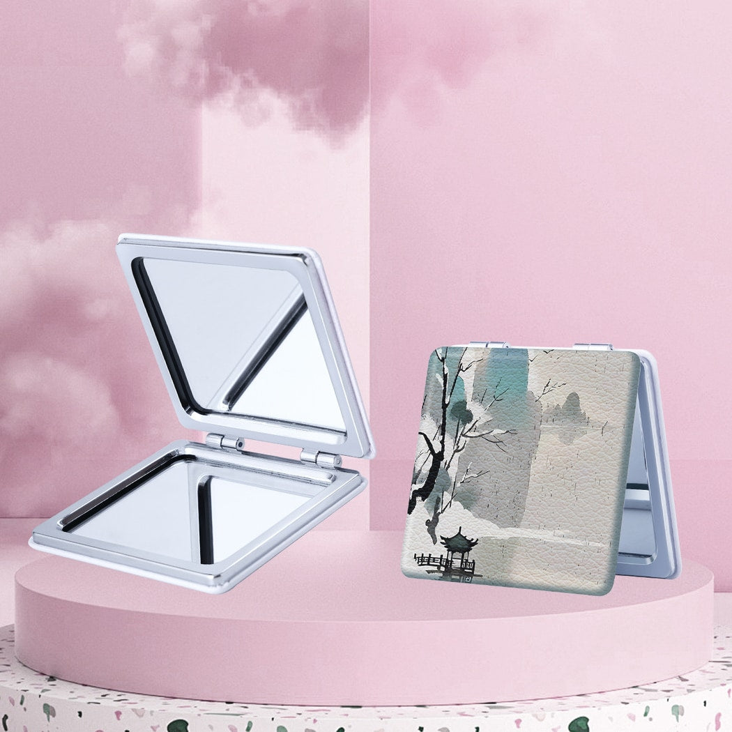 Mirroray - Retro Landscape Print Foldable Compact Mirror