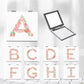 Mirroray - Elegant Floral Letter Print Compact Mirror