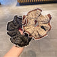 Gifty - Retro Patchwork Ruffle Scrunchie