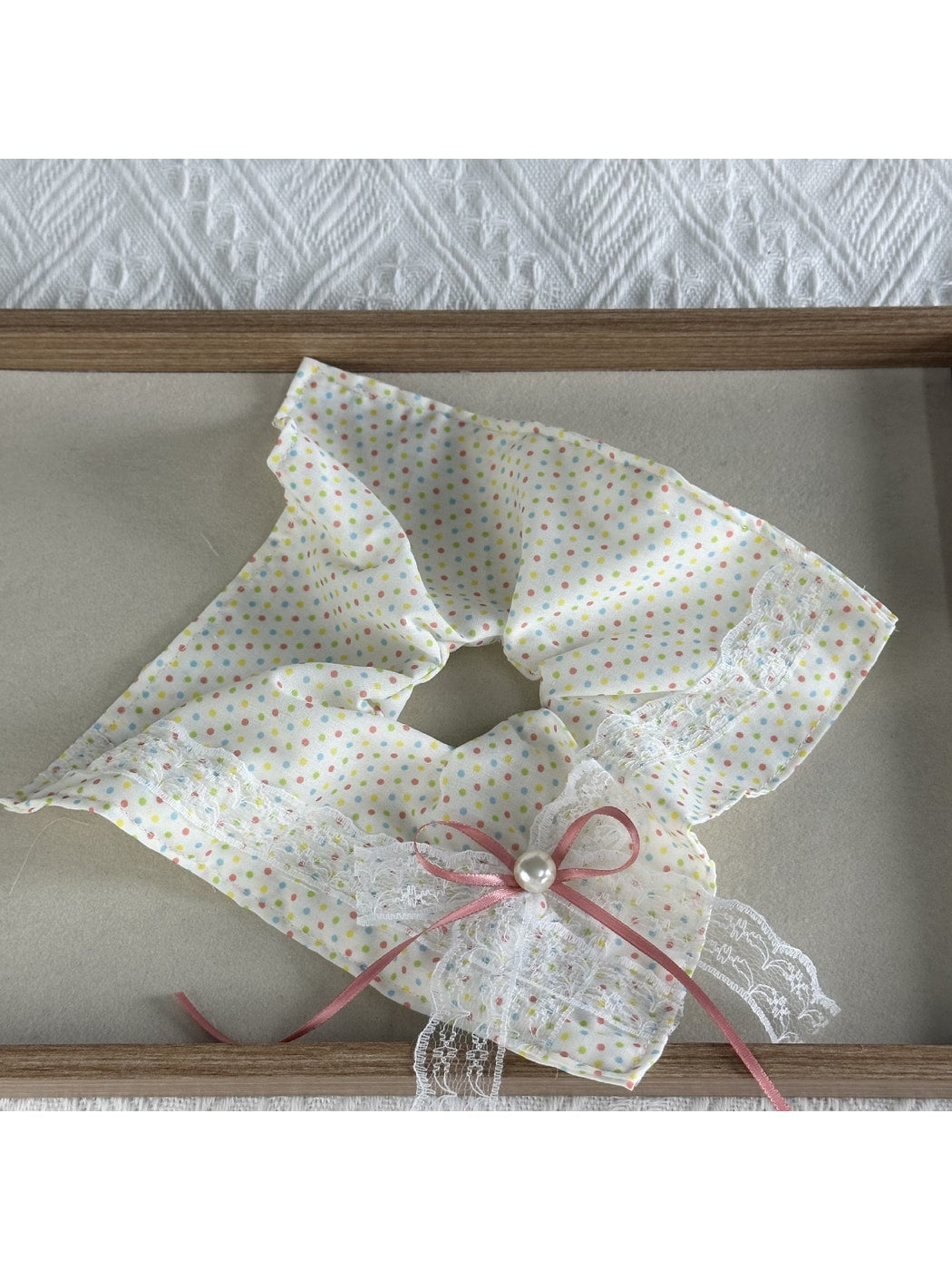 Gifty - Geometric Plaid Scarf Bow Style Scrunchie